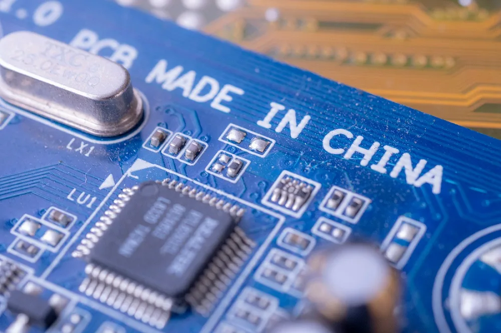 Made in China Marked on the Blue Circuit Board