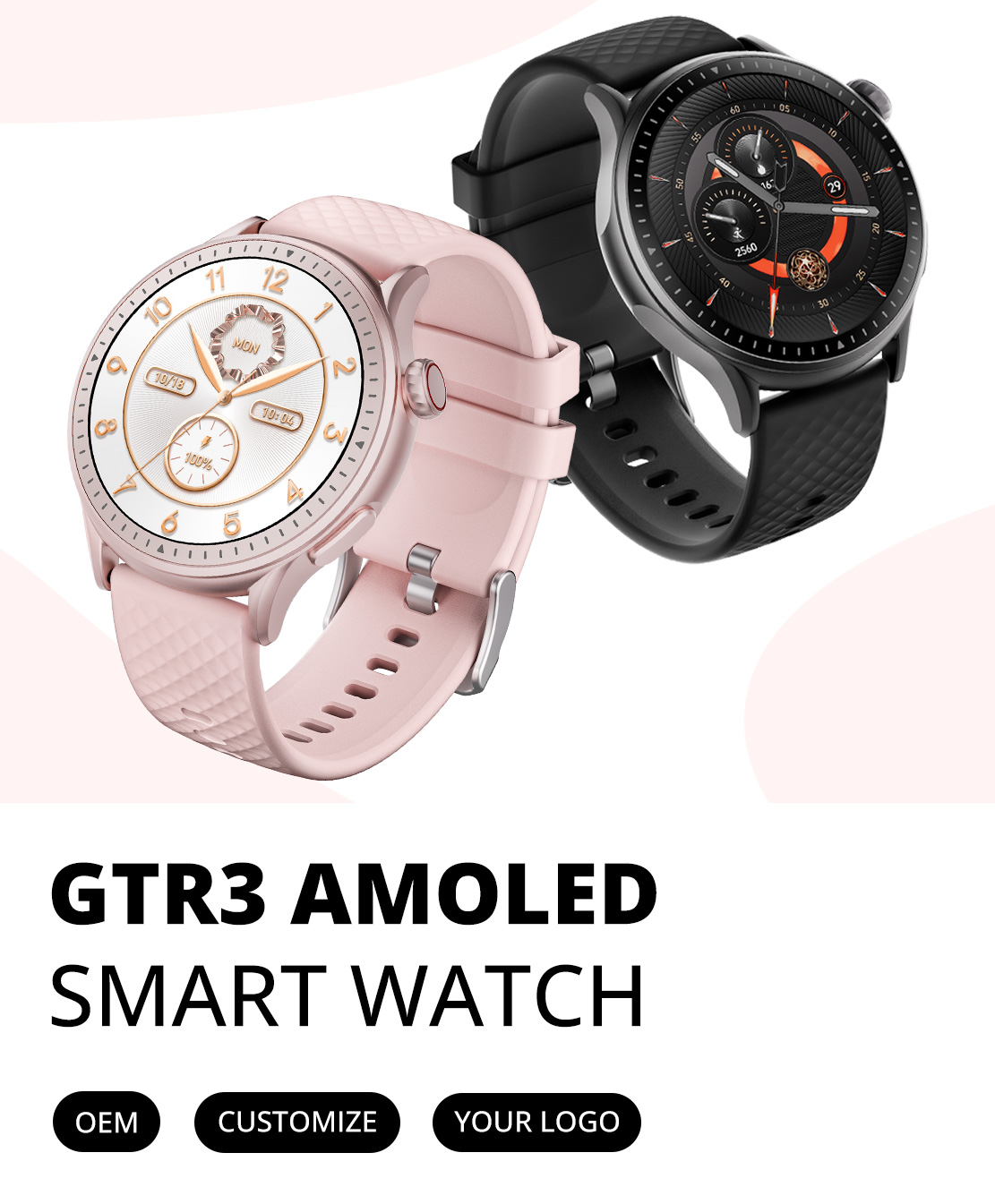 GTR3 AMOLED Smart Watch Hero Image-mob