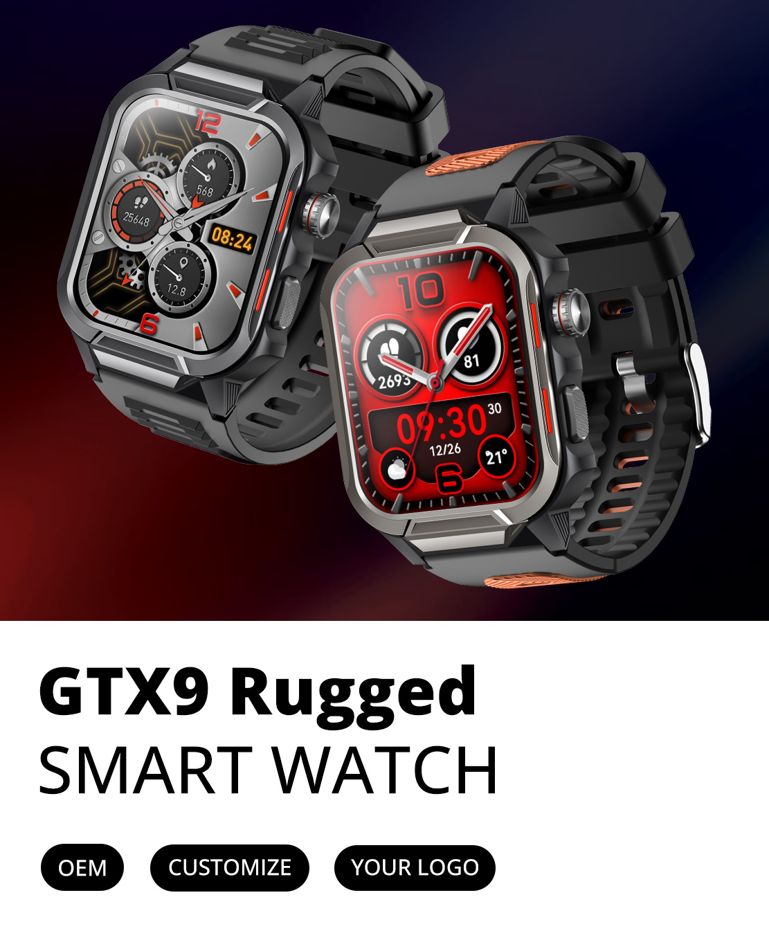 GTS9 Rugged Smart Watch Poster-Home - mob