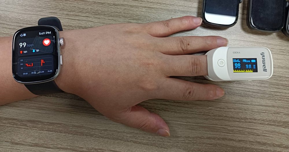Resting Heart Rate Monitoring Using Pulse Oximeter and Stramax GTS8 Smart Watch